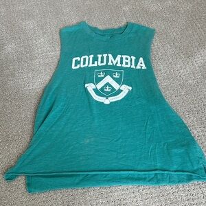 Columbia Teal Sleeveless Crest Muscle Tank